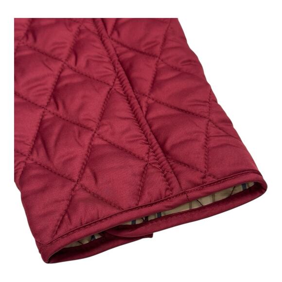 LL Bean Quilted Riding Jacket Women's Large Regular Plaid Lining Snap Closure - Picture 7 of 12